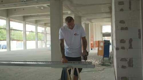 Bauarbeiter im Rohbau